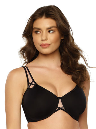 LAUREN wearing Amaranth Unlined Minimizer Bra