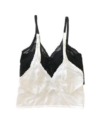 Felina sleepwear of black and white color against a clean background.