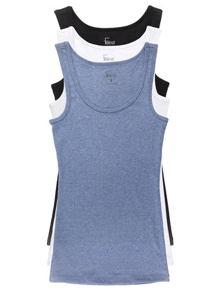 Cotton Stretch Ribbed Tank Top 3-Pack