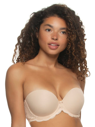 Quinn - Light nude Peridot strapless push up bra.