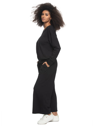Kimora V-Neck Sweatshirt & Wide Leg Pant