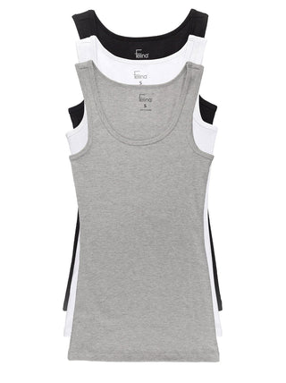 Cotton Stretch Ribbed Tank Top 3-Pack