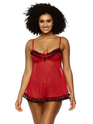 Jezebel by Felina Ruffles Galore Babydoll with Hipster