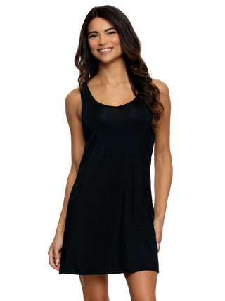 Kyra Modal Tank Chemise in black. 